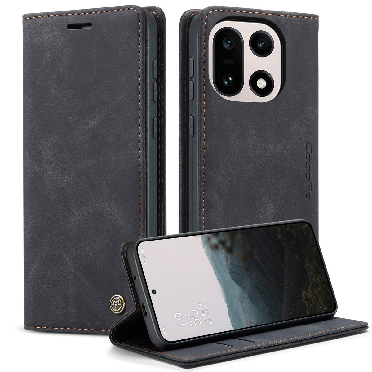 CASEME För OnePlus 15 5G Plånboksfodral 013-serien PU-lädermobilfodral med stativ