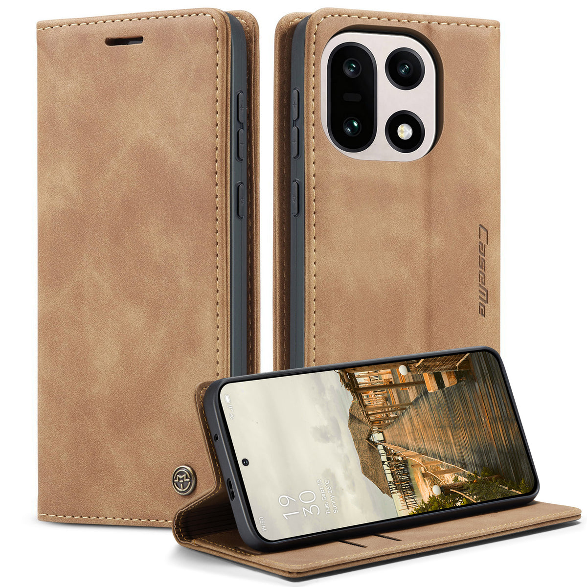 CASEME För OnePlus 15 5G Plånboksfodral 013-serien PU-lädermobilfodral med stativ