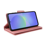 For Samsung Galaxy A57 5G Case Zipper Wallet Rivet Decor Leather Phone Cover with Wrist Strap