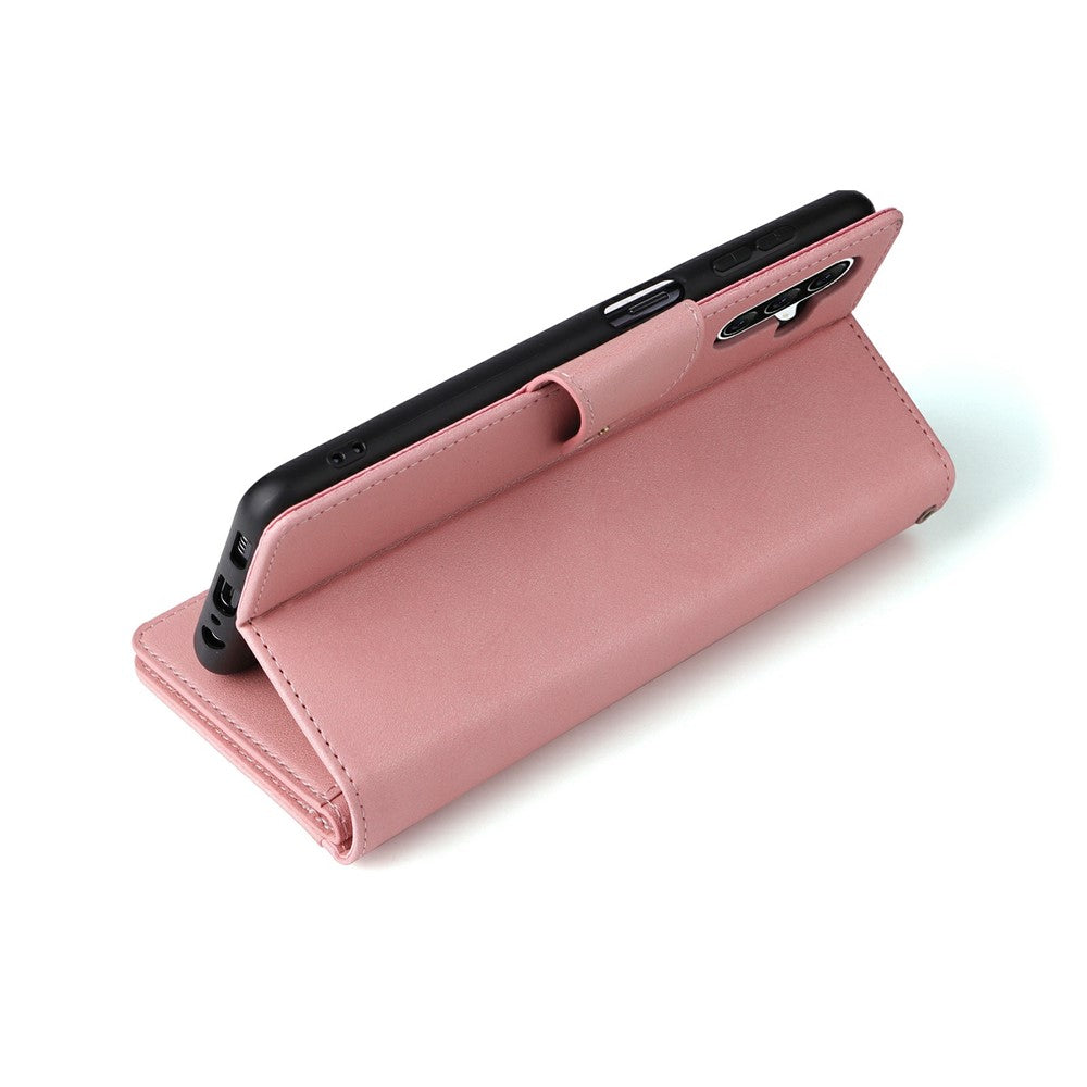 For Samsung Galaxy A57 5G Case Zipper Wallet Rivet Decor Leather Phone Cover with Wrist Strap