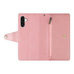 For Samsung Galaxy A57 5G Case Zipper Wallet Rivet Decor Leather Phone Cover with Wrist Strap