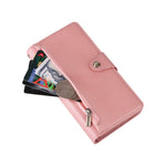 For Samsung Galaxy A57 5G Case Zipper Wallet Rivet Decor Leather Phone Cover with Wrist Strap