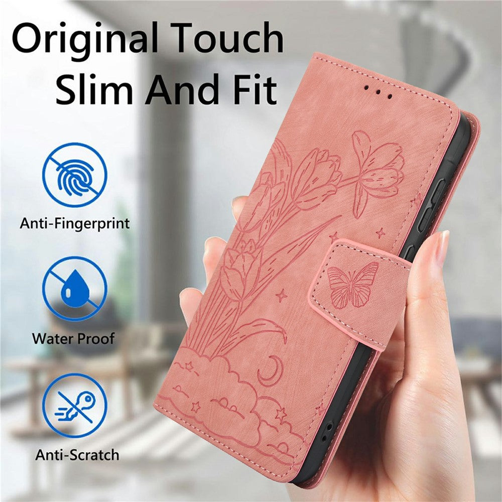 For Xiaomi Poco M8 5G / Redmi Note 15 5G (Global) / 15 4G (Global) Case Flower Butterfly Wallet Leather Phone Cover with Hand Strap