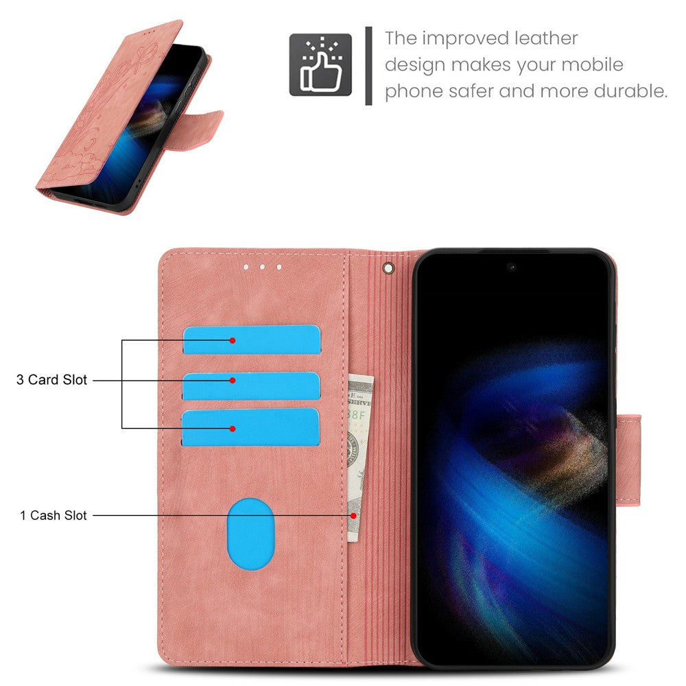 For Xiaomi Poco M8 5G / Redmi Note 15 5G (Global) / 15 4G (Global) Case Flower Butterfly Wallet Leather Phone Cover with Hand Strap