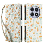 Xiaomi Poco M8 5G / Redmi Note 15 5G (Global) / 15 4G (Global) Plånboksfodral Rombiskt Blommönster Läderflikfodral med Rem