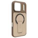 For iPhone 17 Pro Max Magnetic Case Kickstand Dual Color Skin Touch Rubberized PC + TPU Phone Cover