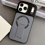 For iPhone 17 Pro Max Magnetic Case Kickstand Dual Color Skin Touch Rubberized PC + TPU Phone Cover