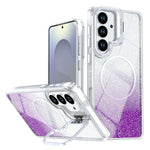 For Samsung Galaxy S26 Magnetic Case Gradient Glitter Shockproof TPU PC Phone Cover
