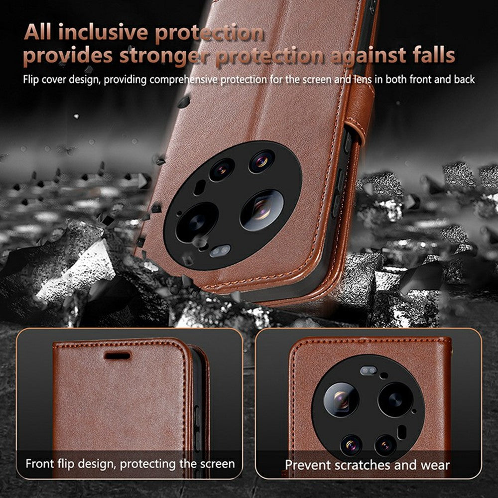 AZNS For Xiaomi 17 Ultra 5G Case Anti-Scratch PU Leather Stand Wallet Phone Cover