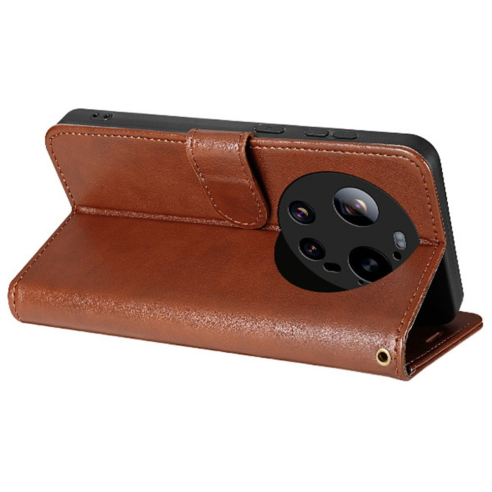 AZNS For Xiaomi 17 Ultra 5G Case Anti-Scratch PU Leather Stand Wallet Phone Cover