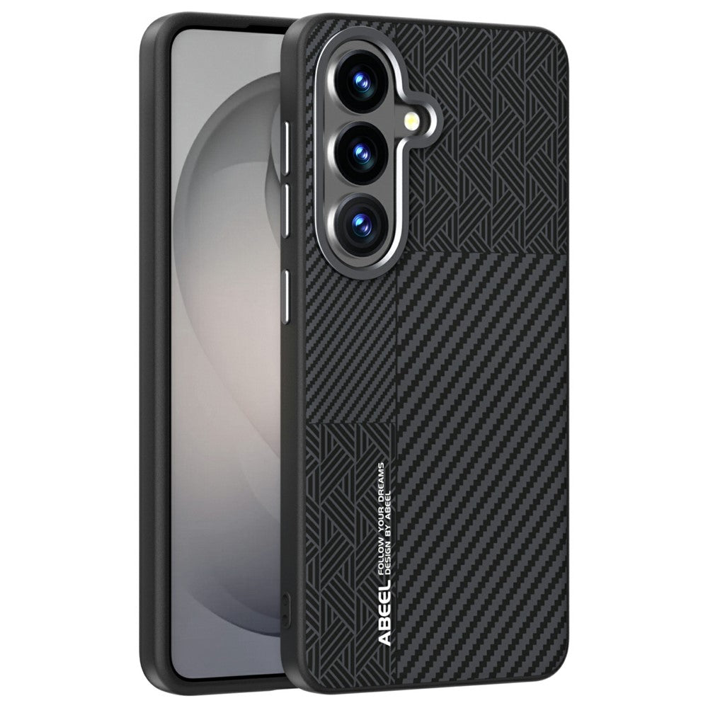ABEEL For Samsung Galaxy S26 Magnetic Case PC + TPU + Aluminum Alloy + PU Leather Slim Phone Back Cover
