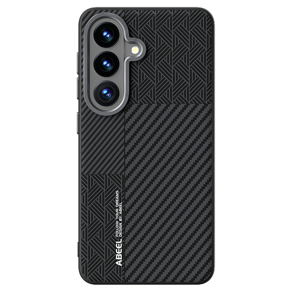 ABEEL For Samsung Galaxy S26 Magnetic Case PC + TPU + Aluminum Alloy + PU Leather Slim Phone Back Cover