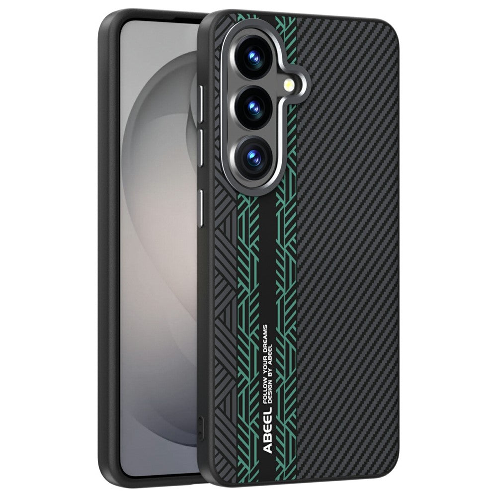 ABEEL For Samsung Galaxy S26 Magnetic Case PC + TPU + Aluminum Alloy + PU Leather Slim Phone Back Cover