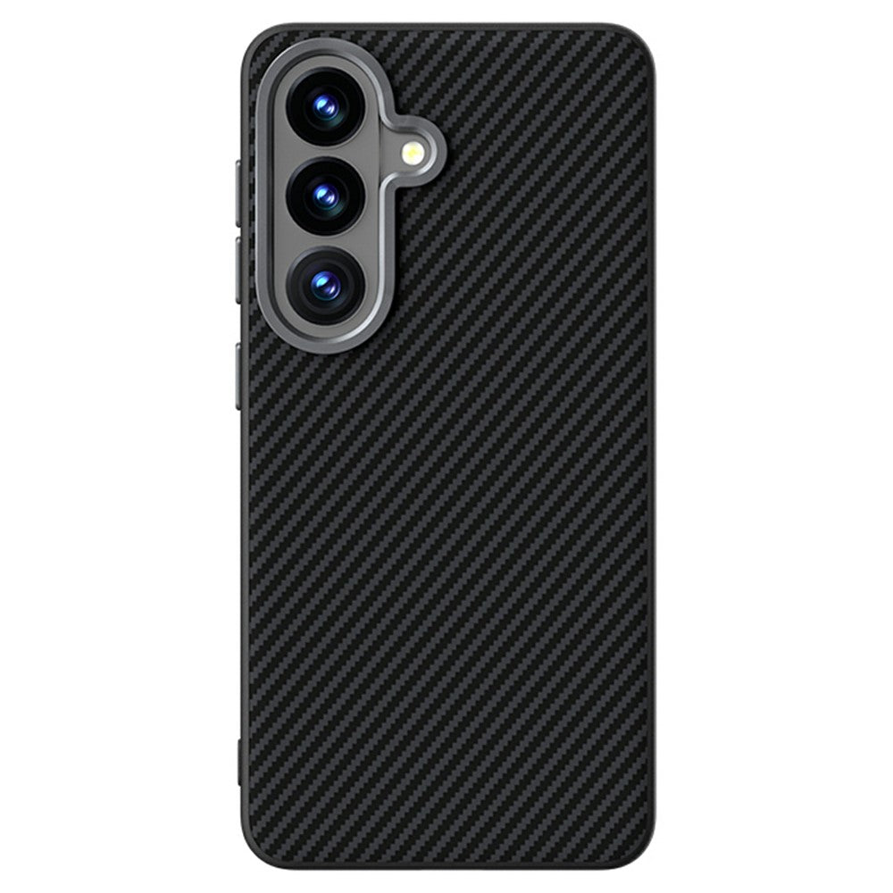 ABEEL For Samsung Galaxy S26 Magnetic Case Slim Carbon Fiber Texture TPU PC PU Phone Back Cover