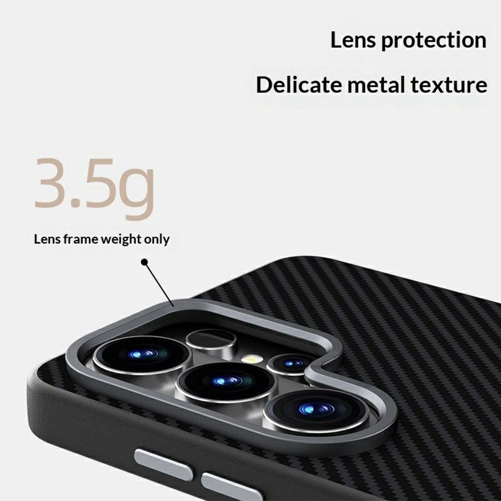 ABEEL For Samsung Galaxy S26 Magnetic Case Slim Carbon Fiber Texture TPU PC PU Phone Back Cover
