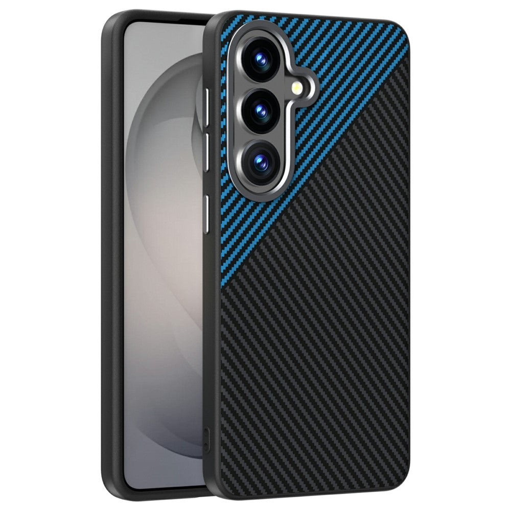 ABEEL For Samsung Galaxy S26 Magnetic Case Slim Carbon Fiber Texture TPU PC PU Phone Back Cover