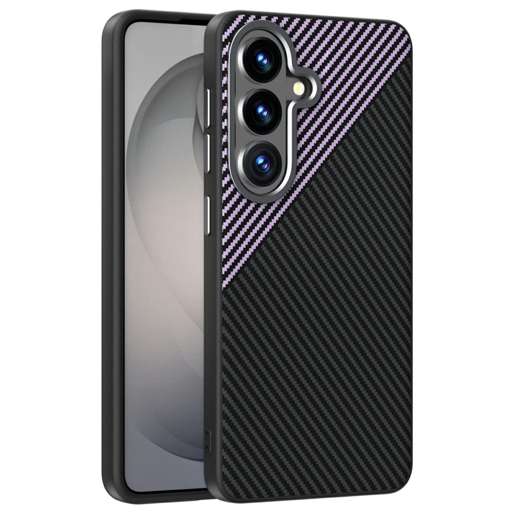 ABEEL For Samsung Galaxy S26 Magnetic Case Slim Carbon Fiber Texture TPU PC PU Phone Back Cover