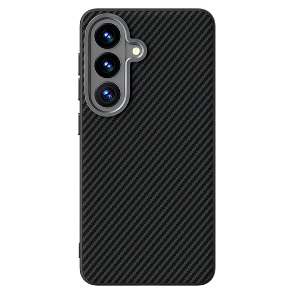 ABEEL For Samsung Galaxy S26+ Magnetic Case Slim Carbon Fiber Texture TPU PC PU Phone Back Cover