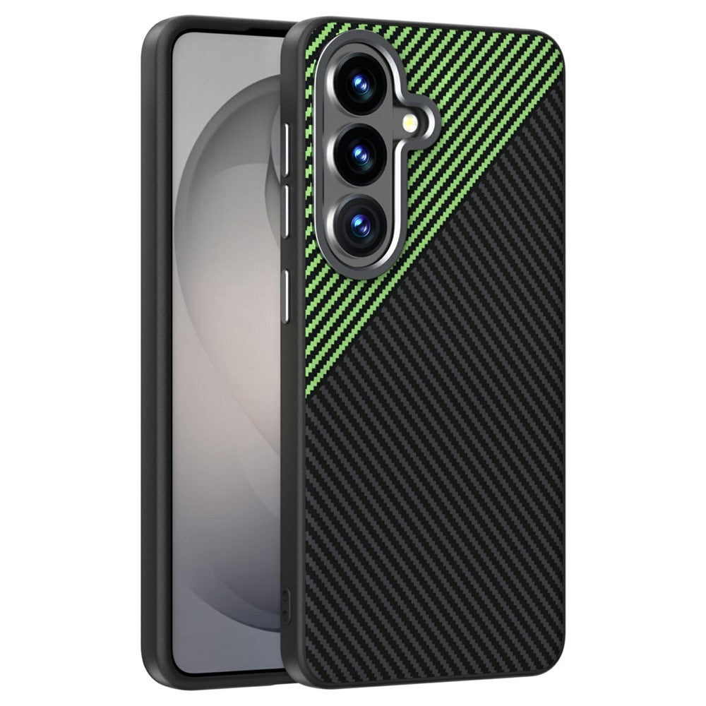 ABEEL For Samsung Galaxy S26+ Magnetic Case Slim Carbon Fiber Texture TPU PC PU Phone Back Cover