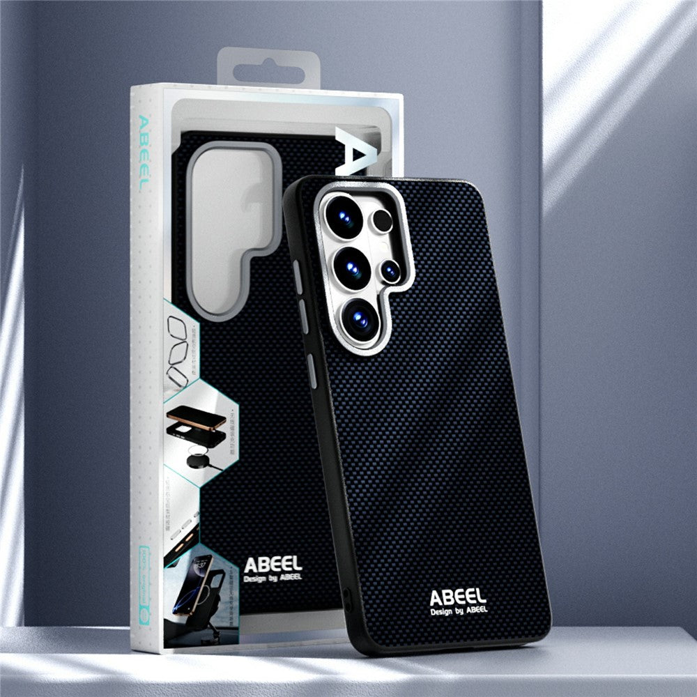 ABEEL Til Samsung Galaxy S26 Ultra Magnetisk Cover Trykt PC TPU Aluminiumslegering Læder Telefoncover