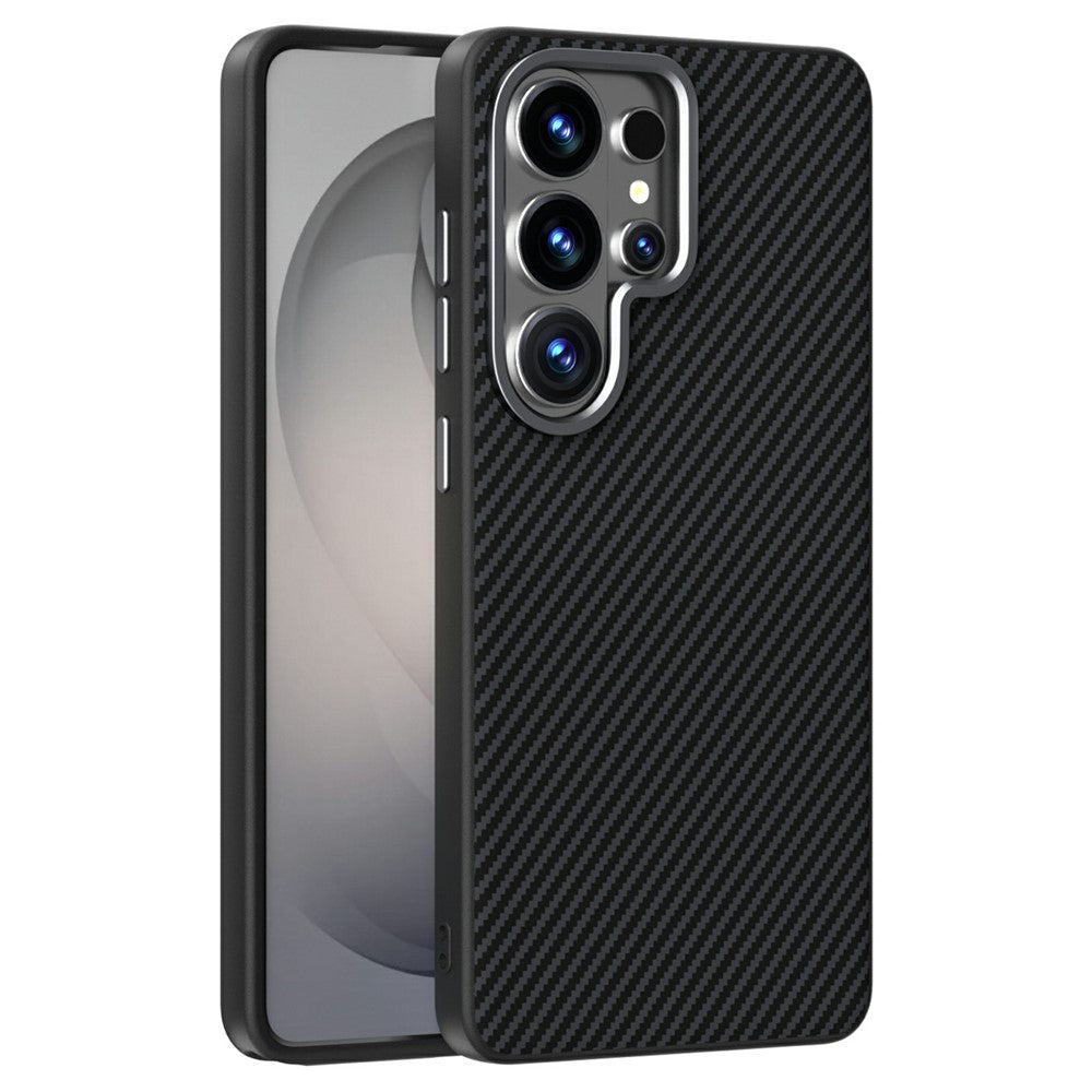 ABEEL til Samsung Galaxy S26 Ultra magnetisk cover kulfibertekstur TPU PC PU telefonbagcover