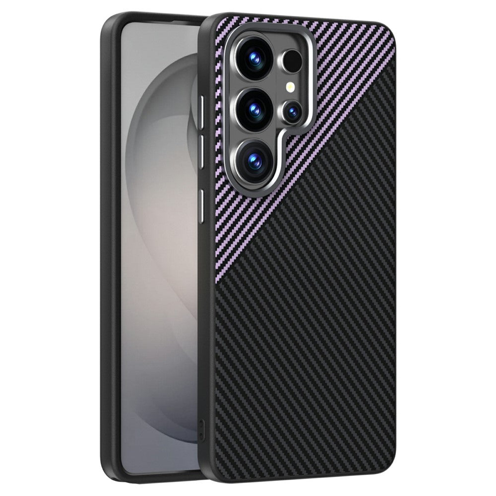 ABEEL til Samsung Galaxy S26 Ultra magnetisk cover kulfibertekstur TPU PC PU telefonbagcover