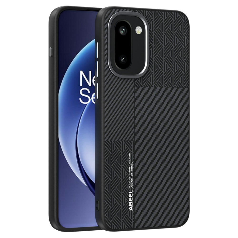 ABEEL Til OnePlus 15R 5G Magnetisk Etui PC + TPU + Aluminiumslegering + PU Læder Slankt Telefon Bagcover