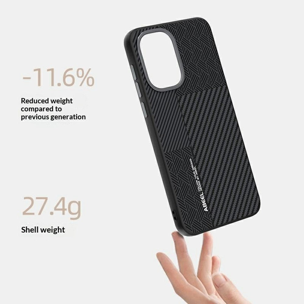 ABEEL Til OnePlus 15R 5G Magnetisk Etui PC + TPU + Aluminiumslegering + PU Læder Slankt Telefon Bagcover