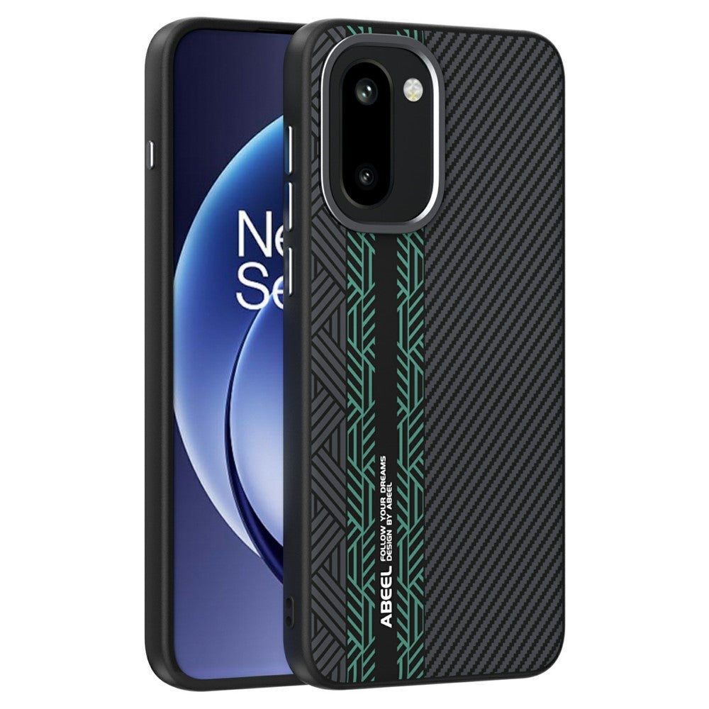 ABEEL Til OnePlus 15R 5G Magnetisk Etui PC + TPU + Aluminiumslegering + PU Læder Slankt Telefon Bagcover