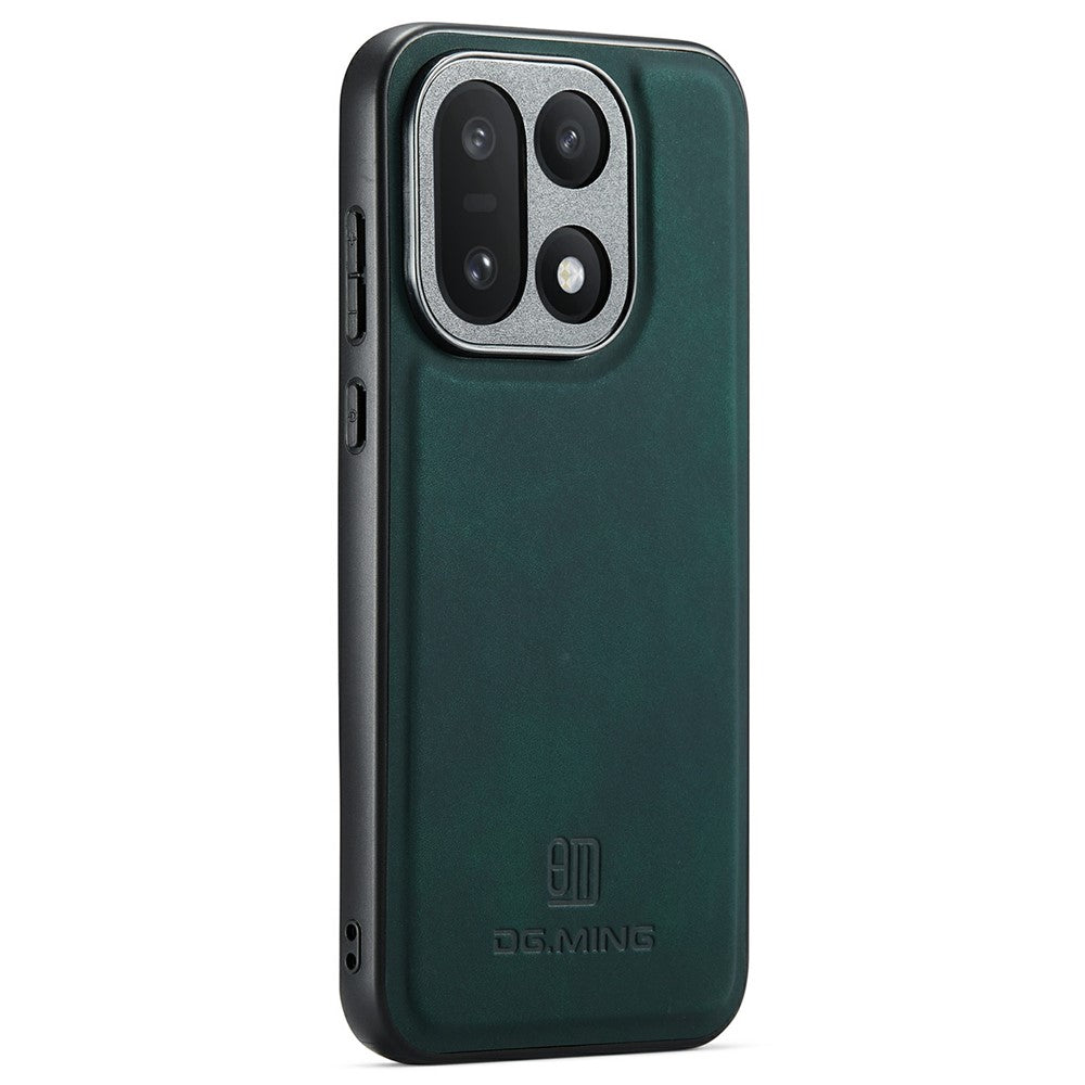 DG.MING For OnePlus 15 5G Case PU Leather Covered PC + TPU Hybrid Phone Shell