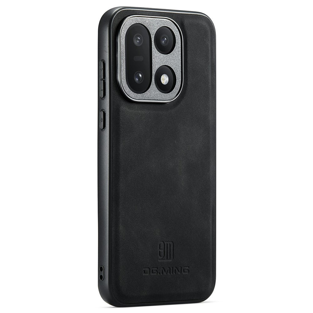DG.MING For OnePlus 15 5G Case PU Leather Covered PC + TPU Hybrid Phone Shell
