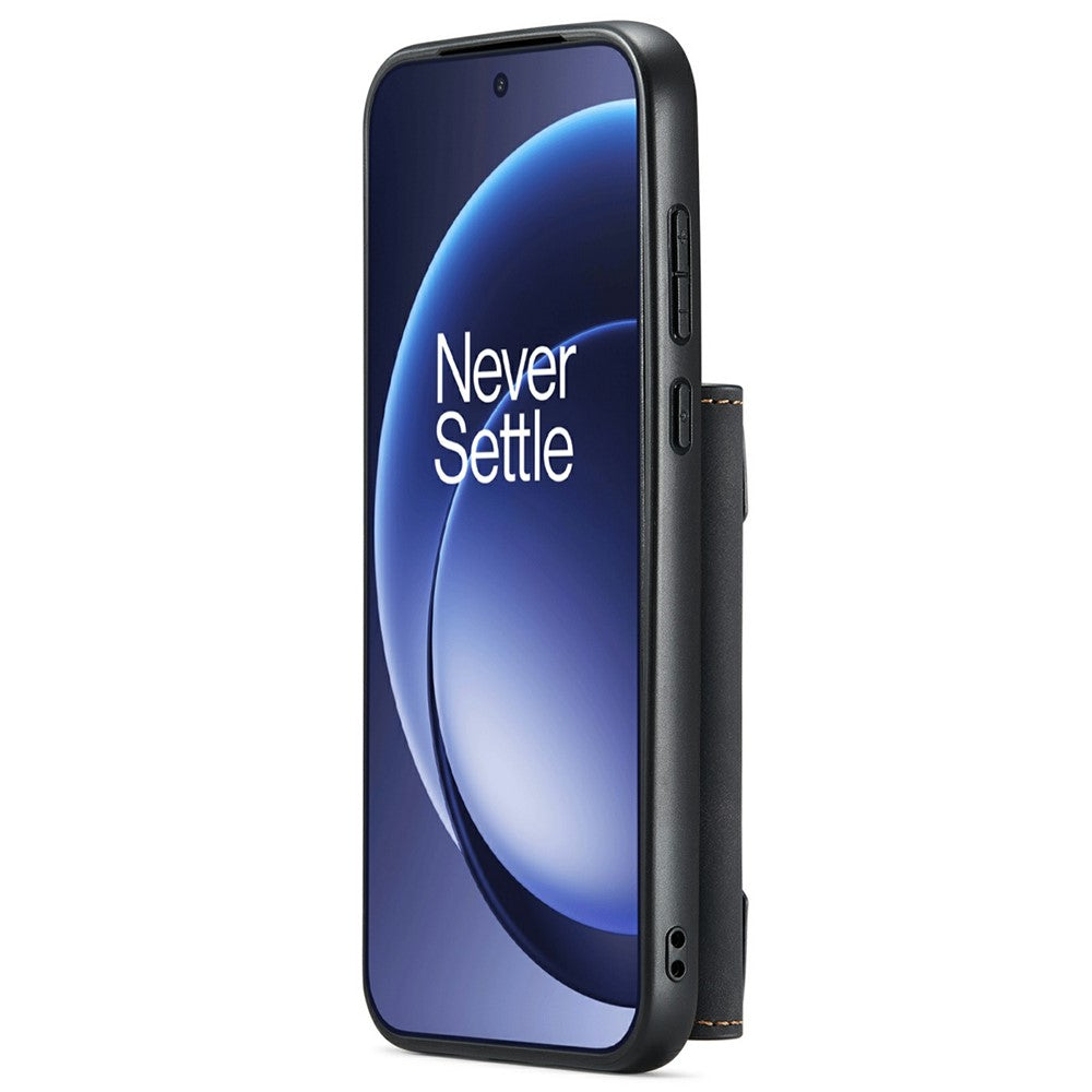 DG.MING M2-serien för OnePlus 15 5G PU-läder, trefaldigt fodral med flera kortplatser, ficka, plånbok