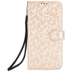 For Oppo Reno15 F 5G Wallet Case Dot Pattern Imprint PU Leather Phone Cover with Wrist Strap