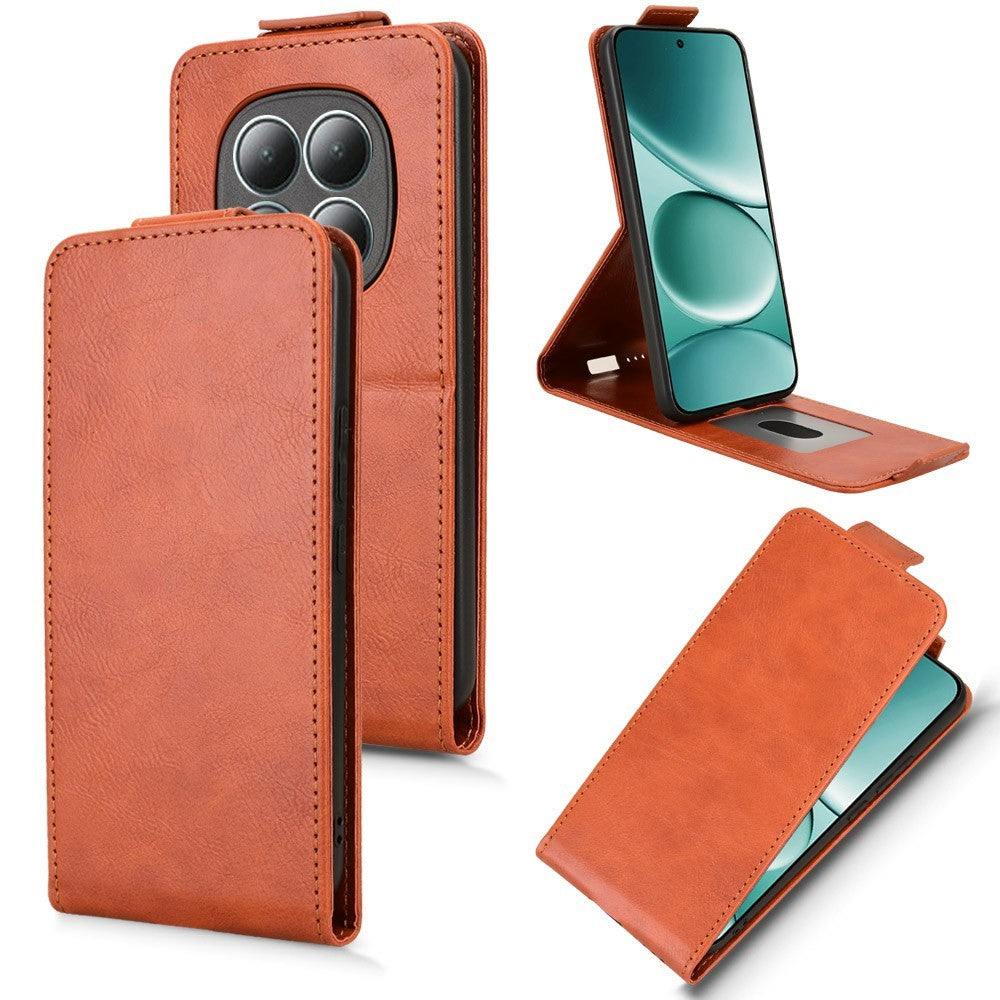 For Xiaomi Redmi Note 15 4G (Global) Stand Case Magnetic Clasp Vertical Flip Leather Phone Cover with Card Holder