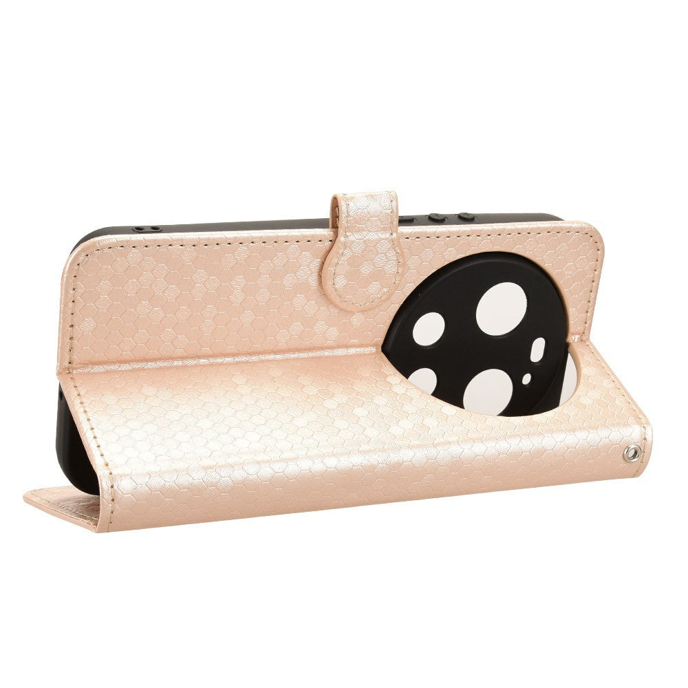 For Xiaomi 17 Ultra 5G Wallet Case Dot Pattern Imprint PU Leather Phone Cover with Wrist Strap