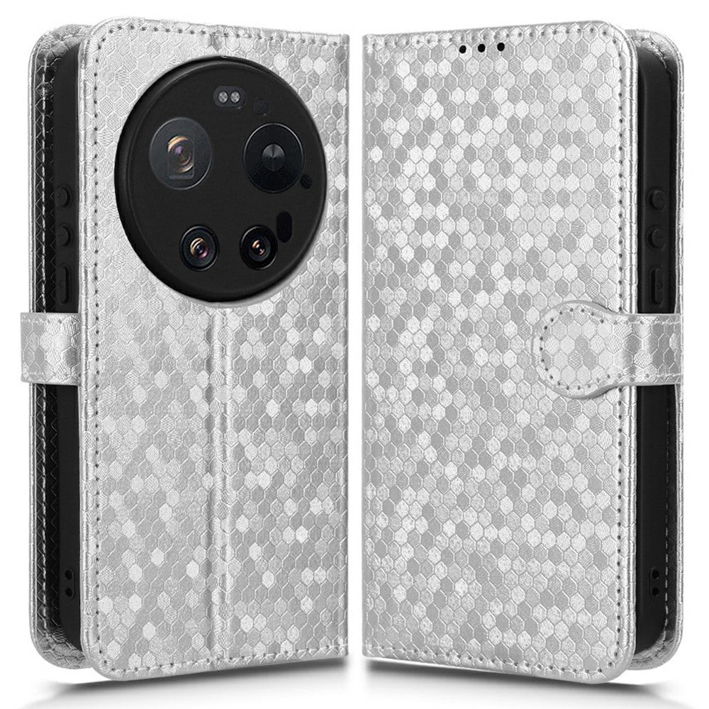 Xiaomi 17 Ultra 5G Plånboksfodral med prickmönster och tryck i PU-läder med handledsrem