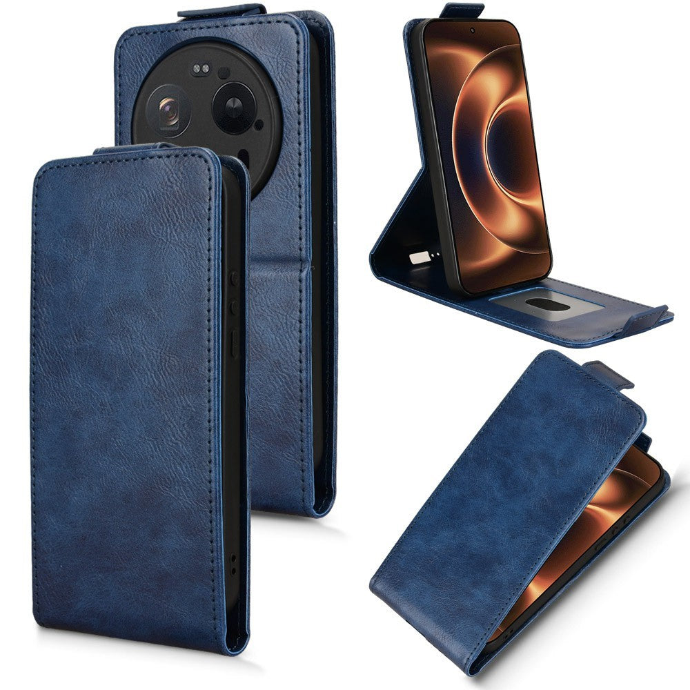 For Xiaomi 17 Ultra 5G Stand Case Magnetic Clasp Vertical Flip Leather Phone Cover with Card Holder