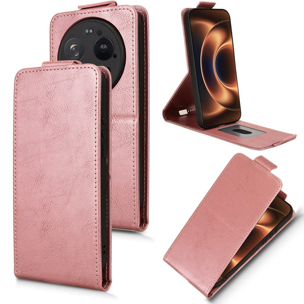 For Xiaomi 17 Ultra 5G Stand Case Magnetic Clasp Vertical Flip Leather Phone Cover with Card Holder