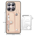 For Xiaomi 15T Case Wristband Anti-Drop Leather Back Cover Card Holder