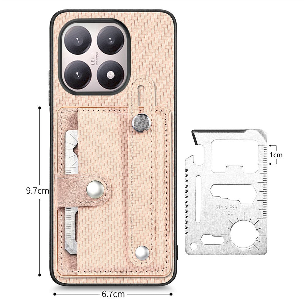 For Xiaomi 15T Case Wristband Anti-Drop Leather Back Cover Card Holder