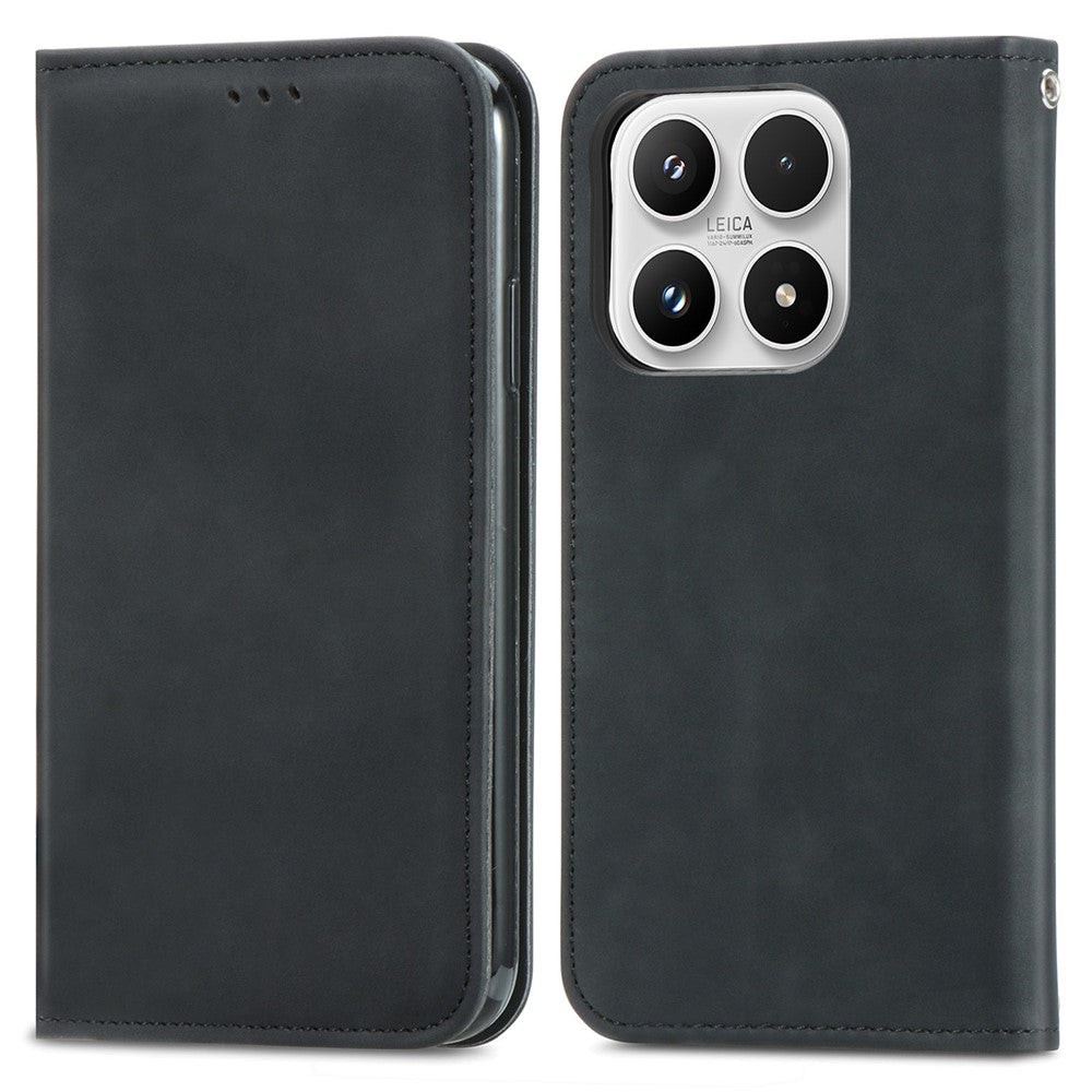 For Xiaomi 17 Leather Case with Card Holder Magnetic Absorption Phone Cover