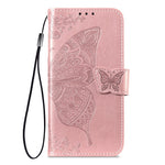 For Xiaomi 17 Case with Strap Butterfly Pattern PU Leather Wallet Phone Cover