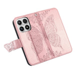 For Xiaomi 17 Case with Strap Butterfly Pattern PU Leather Wallet Phone Cover