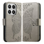 For Xiaomi 17 Case with Strap Butterfly Pattern PU Leather Wallet Phone Cover