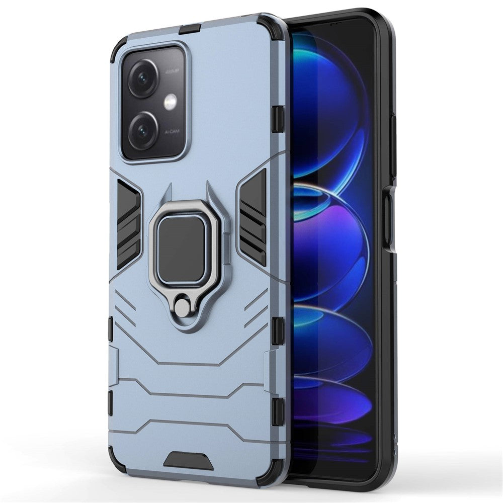 For Xiaomi Redmi Note 12 5G (Global) / (India) / (China) / Poco X5 5G Ring Holder Kickstand Phone Case Fall Resistant Hard PC+Soft TPU Hybrid Cover