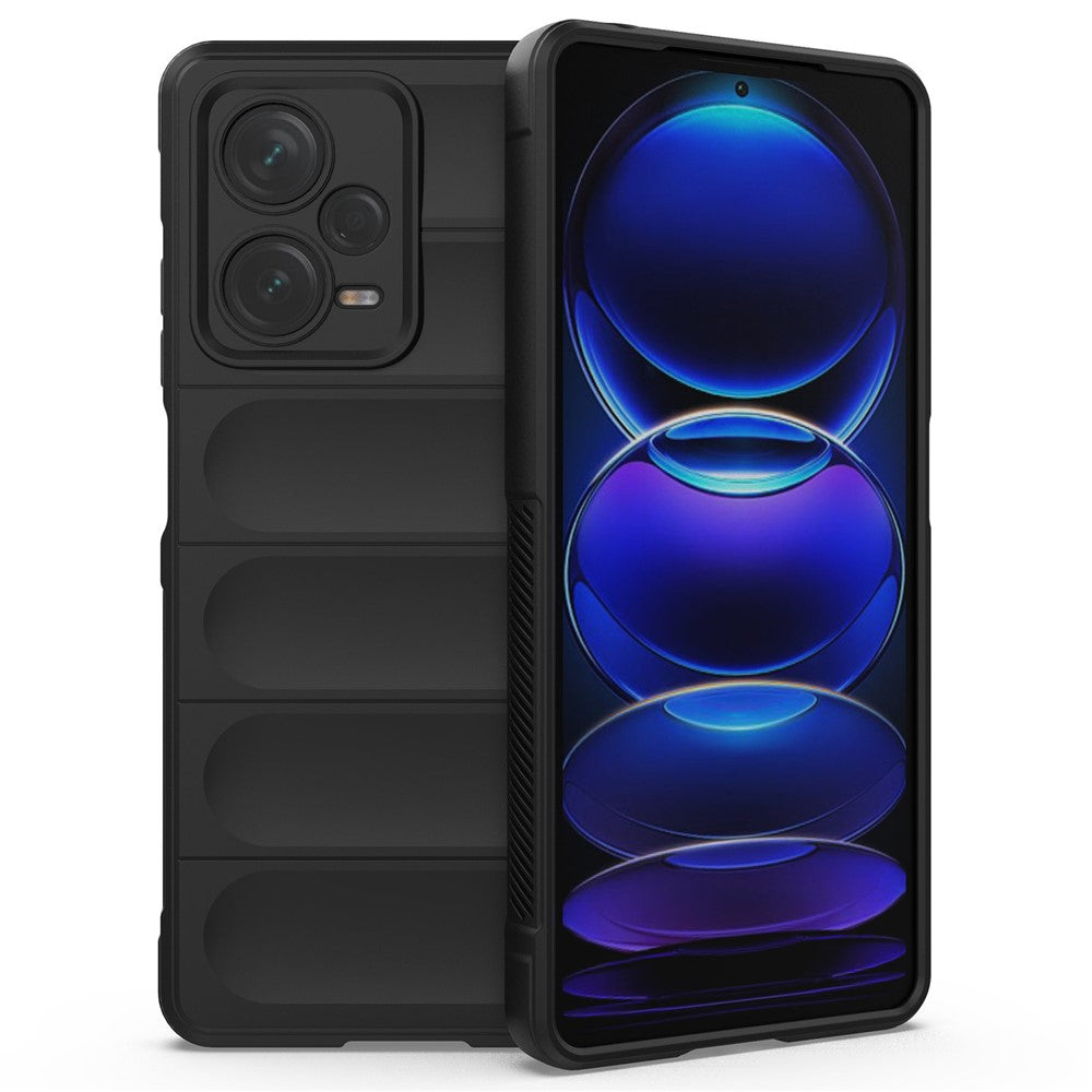For Xiaomi Redmi Note 12 Pro+ 5G Soft TPU Impact-Resistant Case Rugged Back Anti-Slip Phone Cover