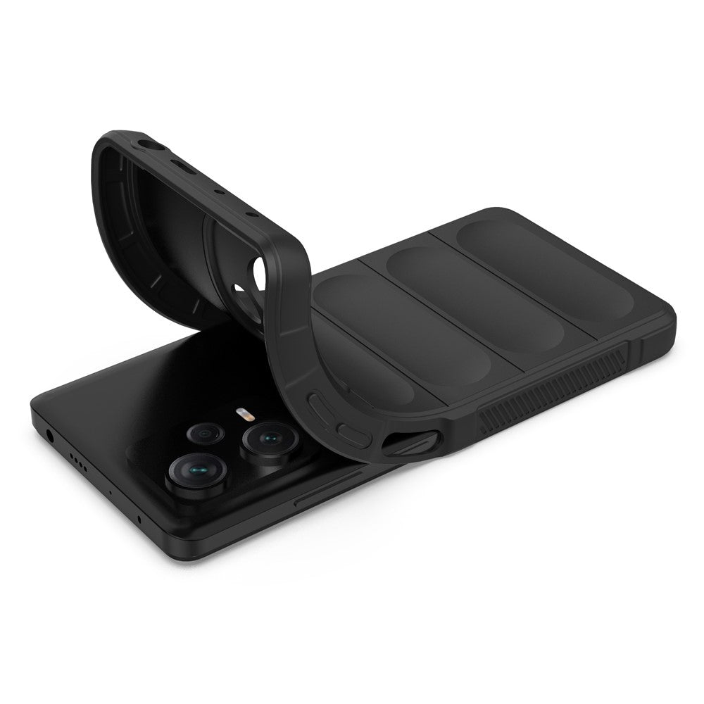 For Xiaomi Redmi Note 12 Pro+ 5G Soft TPU Impact-Resistant Case Rugged Back Anti-Slip Phone Cover