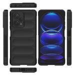 For Xiaomi Redmi Note 12 Pro+ 5G Soft TPU Impact-Resistant Case Rugged Back Anti-Slip Phone Cover