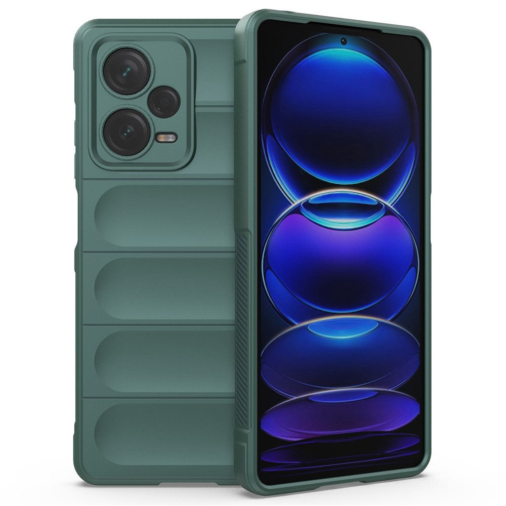 For Xiaomi Redmi Note 12 Pro+ 5G Soft TPU Impact-Resistant Case Rugged Back Anti-Slip Phone Cover