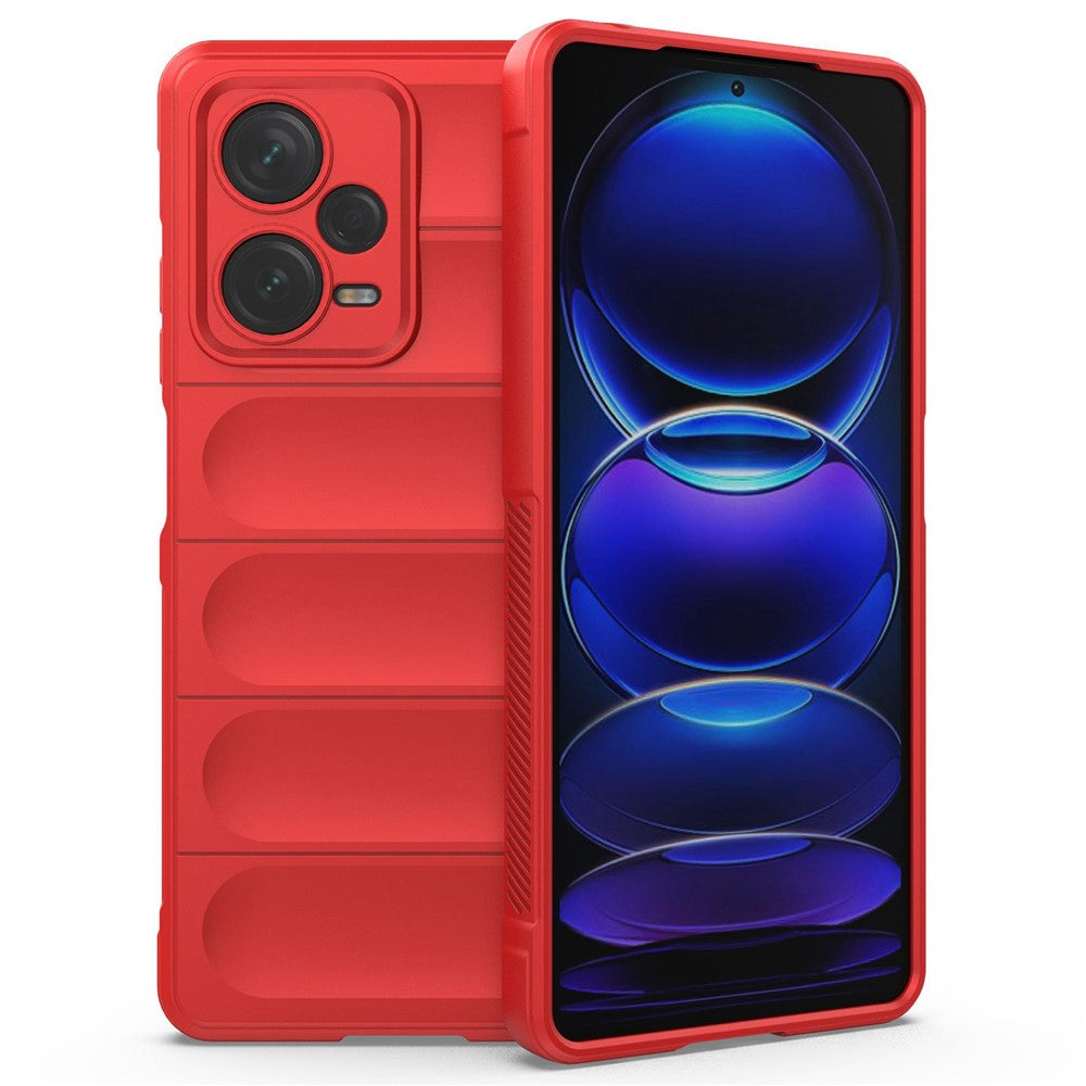 For Xiaomi Redmi Note 12 Pro+ 5G Soft TPU Impact-Resistant Case Rugged Back Anti-Slip Phone Cover